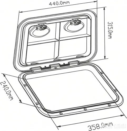 Miniatura 2 de YaeMarine Marine Boat Deck Access Hatch & Lid for Boat Marine Caravan RV Blanco
