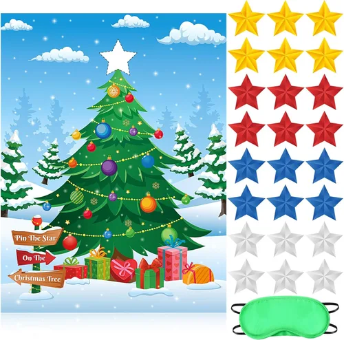 Miniatura 24 de Juego de fiesta de sirena con cola adhesiva Faccito Juego de sirena Incluye póster grande de 21 x 28 pulgadas 24 piezas de pegatinas reutilizables