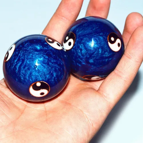 Miniatura 6 de Healifty 1 set Baoding Masaje de manos Esmalte Suave para Alivio y Salud de las Articulaciones para Ejercicio de Mano y Relajación