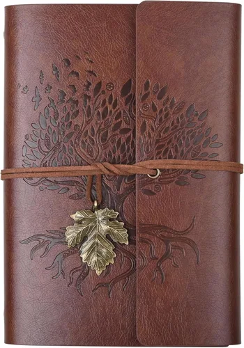 Miniatura 10 de Billtigif Cuaderno Diario de Cuero PU, Diario de Escritura Vintage de Viaje Recargable, Regalos para Mujeres, Hombres, Adolescentes y Niños, Papel