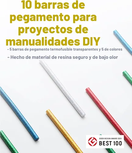 Miniatura 7 de HOTO Pistola de pegamento caliente inalámbrica, 30 segundos de calentamiento rápido a baja temperatura, mini pistola de pegamento caliente, 10