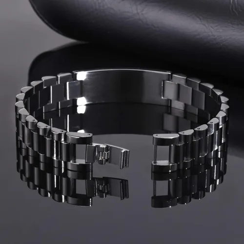 Miniatura 6 de MEALGUET - Pulsera de acero inoxidable con texto inspirador grabado, regalo de cumpleaños, de graduación, de mamá o papá, regalo de Navidad