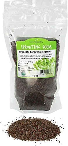 Semillas orgánicas comestibles de brócoli. de Handy Pantry. Semibles comestibles, jardinería, cultivos hidropónicos, orgánicos microverdes, cultivos