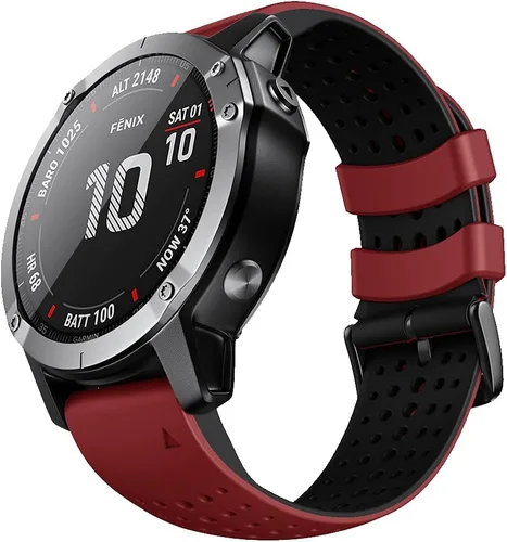 ANCOOL Correa de reloj Fenix 5X/Fenix 6X Pro Watch Band/Fenix 7X Correa de reloj de silicona de 1.024 in de repuesto para Fenix 6X/Fenix 5X