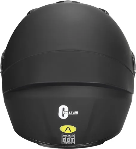 Miniatura 3 de Casco de motocicleta de cara completa para adultos con aprobación DOT, casco de bicicleta de calle negro y ligero aerodinámico para hombres
