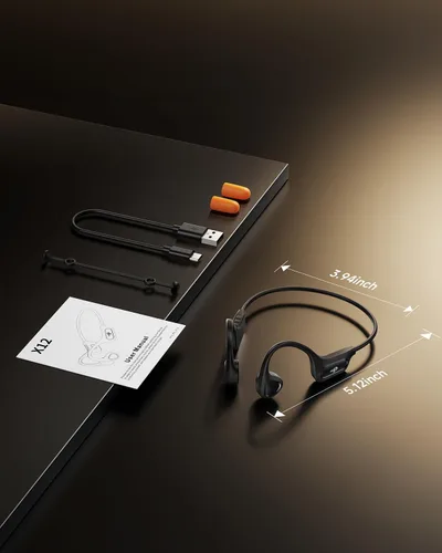 Miniatura 9 de PSIER - Auriculares de conducción ósea, auriculares Bluetooth 6.0 de oreja abierta, auriculares inalámbricos de 10 horas de reproducción