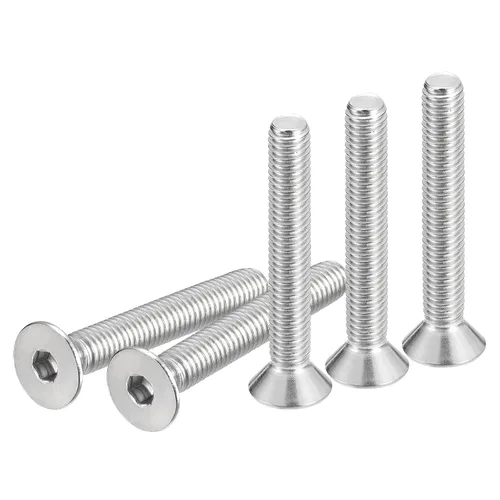 Miniatura 14 de DTGN Tornillos de cabeza plana de 3/8-16 x 5/8 pulgadas, paquete de 10 tornillos de cabeza plana hexagonal de acero inoxidable 304, rosca completa