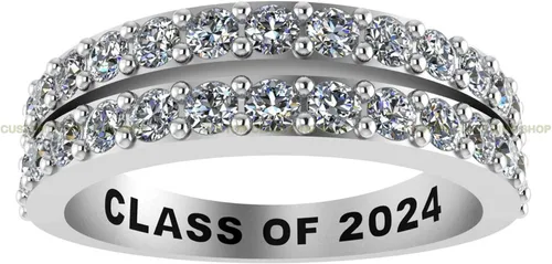 Anillo personalizado de plata de ley para escuela secundaria y universidad, oro de 10 quilates, oro de 14 quilates, con certificación GRA,