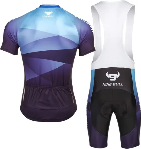 Miniatura 2 de Conjunto de camiseta de ciclismo para hombre, camiseta reflectante de secado rápido y pantalones cortos de ciclismo acolchados 3D, M