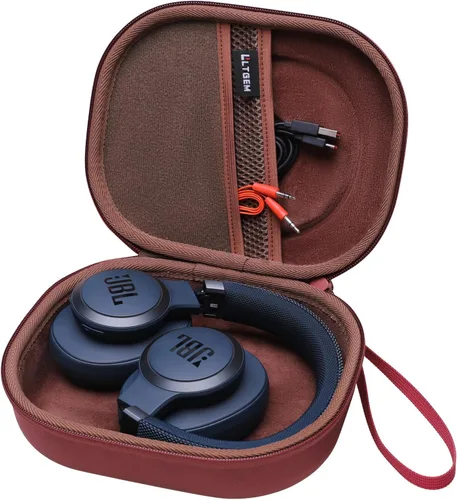 Miniatura 3 de LTGEM Estuche rígido para auriculares JBL - Marrón/ Rojo+Negro