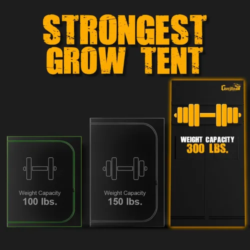 Miniatura 5 de Gorilla Grow Tienda Pro 5' x 5' x 6'11 a 7'11 con Kit de Extensión Incluido - La Tienda de Cultivo Interior Premium Más Alta, Lona Gorilla Más