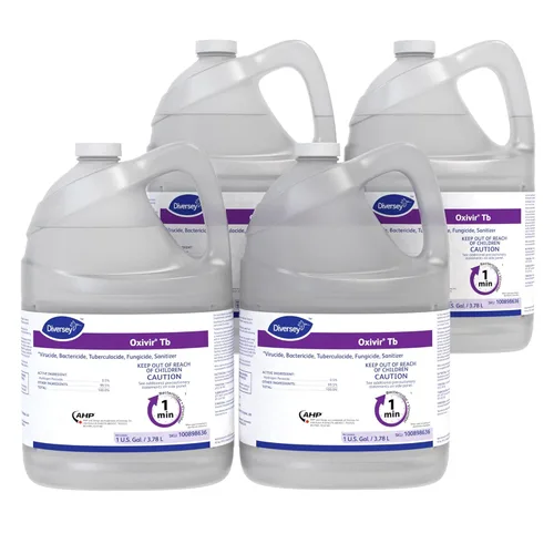 Oxivir Diversey 100898636 Tb Limpiador desinfectante de peróxido de hidrógeno líquido listo para usar, limpiador tuberculocida multisuperficie, 1