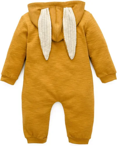 Miniatura 82 de Simplee Kids Enterizo con diseño de conejo de Pascua con capucha, para bebé, overol con cremallera y orejas largas