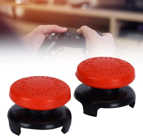 Miniatura 3 de ASHATA 2 unids Thumbstick para textura 3D Pulgar Grip Stick Joystick Thumbstick para PS 5 Controller Rojo