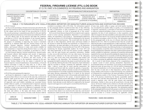 Miniatura 16 de BookFactory Libro de registro del fabricante e importador de armas de fuego/Libro de registro de adquisición y disposición/Libro de registro