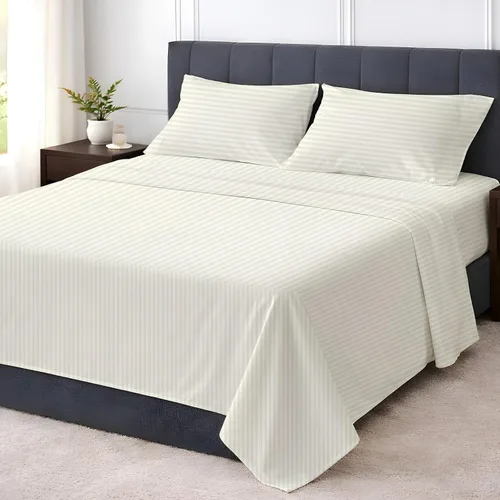 Miniatura 14 de Shreem Linen Juego de sábanas tamaño individual de 4 piezas, 1800 ropa de cama ultrasuave de lujo hotelera, transpirable y refrescante, bolsillos