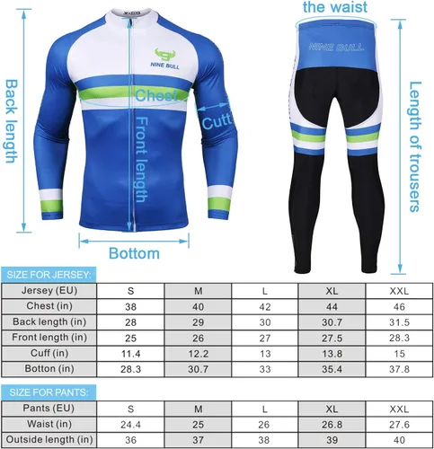 Miniatura 7 de Conjunto de camiseta de ciclismo para hombre, camiseta reflectante de secado rápido y pantalones cortos de ciclismo acolchados 3D, M