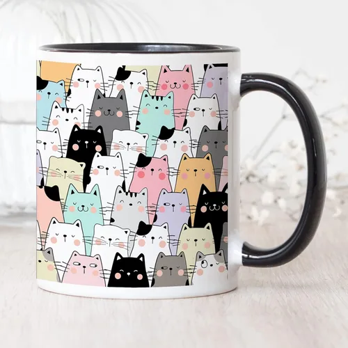Miniatura 6 de YouNique Designs Tazas de café para gatos, taza de café portátil de 11 onzas, tazas de gato para amantes de los gatos, regalos para mujeres, taza