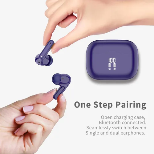 Miniatura 3 de Auriculares inalámbricos, Bluetooth 5.4 con graves profundos estéreo de alta fidelidad, 4 ENC con cancelación de ruido, auriculares inalámbricos