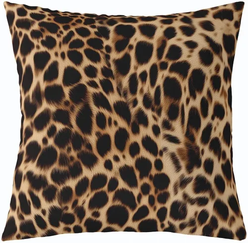 Miniatura 2 de Feelyou Juego de 2 fundas de almohada de leopardo de 16 x 16 pulgadas, fundas decorativas con estampado de guepardo, decoración del hogar, funda