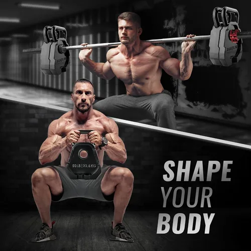 Miniatura 7 de Yes4All Kettlebell Special Shape, Upgraded &Multifunctional for Advanced Training, Solid Cast Iron Powder Coated, Anti Slip Handle Strength Training