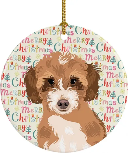 Miniatura 50 de Caroline's Treasures Bulldog Francés Azul de Navidad Adorno de Cerámica Decoraciones Colgantes para Árbol de Navidad para Hogar Navidad, Festividad