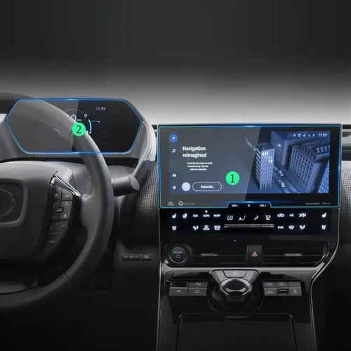 Miniatura 4 de Película protectora de vidrio templado para navegación Carplay Video Protector de pantalla para Toyota BZ4X 2023 Auto Auto Interior Película