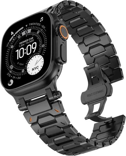 Miniatura 42 de KADES Correa de acero inoxidable compatible con Apple Watch Band Ultra 3/2/1 de 1.73 pulgadas Series 11/10 de 1.81 pulgadas/1.65 pulgadas, Series