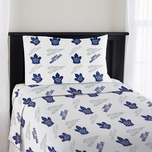 Miniatura 20 de Juego de sábanas tamaño Twin de Boston Bruins NHL con licencia oficial - Ropa de cama cómoda con logotipos del equipo repetidos para fanáticos
