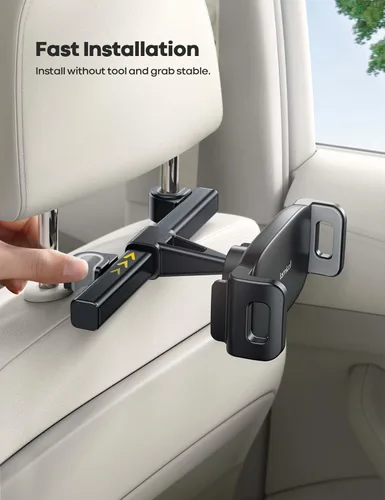 Miniatura 3 de Lamicall Soporte para tablet de automóvil, soporte para tableta con reposacabezas - Soporte de viaje para asiento trasero de automóvil para niños