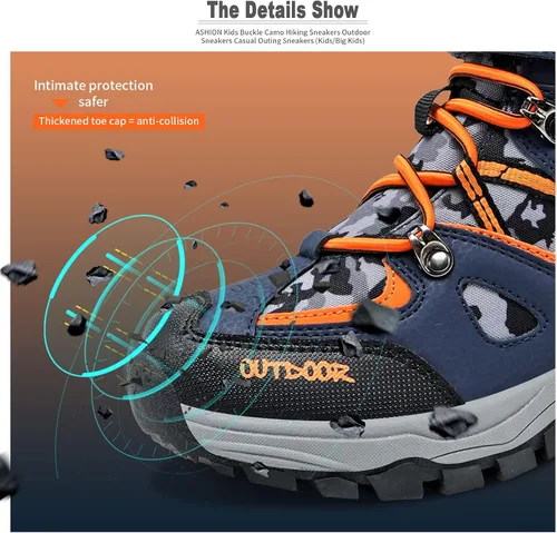 Miniatura 4 de Littleplum Boys Snow Boots Winter Waterproof Antiskid Boots Hiking Outdoor Shoes for Unisex Kids(Little KidBig Kid)