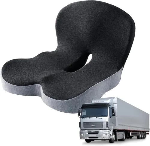 Miniatura 7 de Cojín de asiento de espuma viscoelástica para conductores de camiones, sillas de oficina y asientos de automóvil, soporte de espalda y almohada