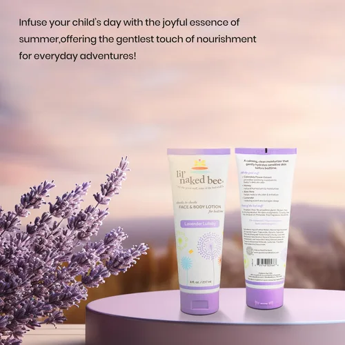 Miniatura 8 de Lil Naked Bee - Loción para bebés para niños (2.5 onzas), loción facial y corporal de mejillas de canción de cuna de lavanda para pieles sensibles