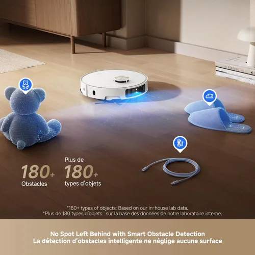 Miniatura 3 de DREAME L50 Ultra Robot Aspiradora y Trapeadora Blanca, Succión de 19,500Pa, con Autovaciado y Limpieza Automática de la Mopa, Evitción Precisa