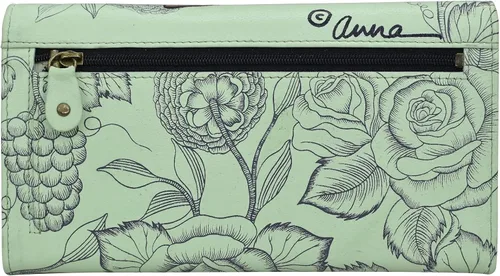 Miniatura 2 de Anna by Anuschka Cartera de embrague pintada a mano de cuero genuino para mujer