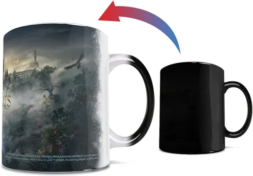 Miniatura 4 de Morphing Mugs Hogwarts Legacy Obra de arte oficial – Mundo mágico de Harry Potter – Una taza de cerámica que cambia de color de 11 oz – Imagen