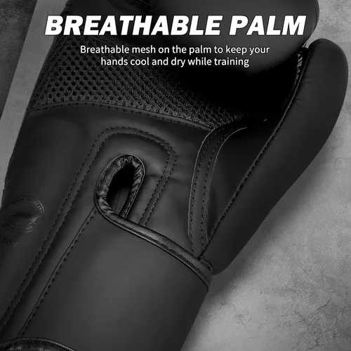 Miniatura 4 de Guantes de boxeo para hombres y mujeres, entrenamiento profesional, piel sintética, MMA Kickboxing, guantes de saco de boxeo pesado para adultos