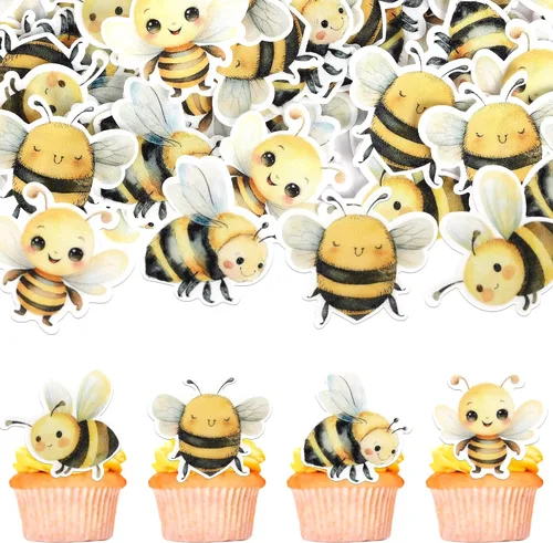 Miniatura 11 de 1 paquete de decoración de pastel de feliz cumpleaños con purpurina de girasol para pasteles, baby shower, niños, cumpleaños, verano, baby shower