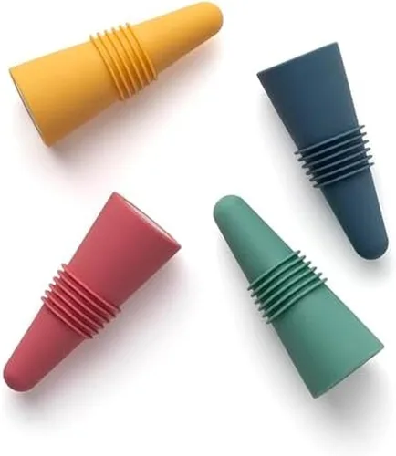 Rabbit, tapones para botellas de vino y bebidas, juego de 4 unidades de silicona