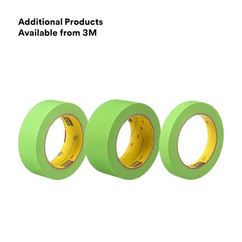 Miniatura 5 de 3M Scotch cinta de enmascarar de alto rendimiento 233+, 26334, verde, 18 mm x 55 mm, flexible, resistente a la humedad, respaldo de papel premium