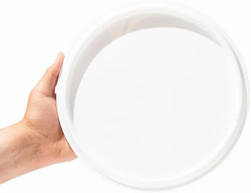 Miniatura 5 de Tapas de plástico para tina de helado de 10 unidades, color blanco, se adapta a tinas de 1.5, 2.5 y 3 galones Suministros de postre de UNIQ Frozen