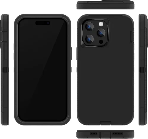 Miniatura 9 de Funda compatible con iPhone 14 Pro Max, funda protectora de alta resistencia, cuerpo completo, goma de silicona duradera a prueba de golpes