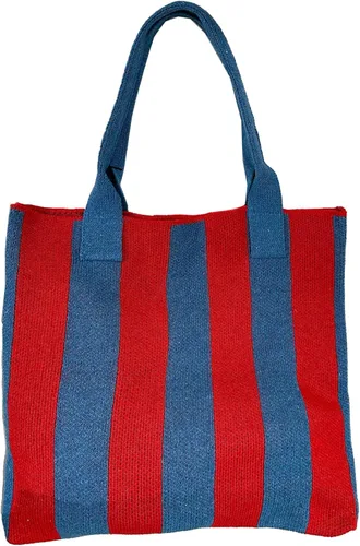 Miniatura 8 de ENBEI Bolsos de mano estéticos Bolsos de hombro Bolsos de mano de ganchillo Bolsos grandes Bolso de compras de hombro bolso grande bolso lindo Rayas