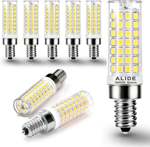 Miniatura 9 de ALIDE Bombillas LED de repuesto E12 de 75 W para candelabros C7, 2700 K, blanco cálido, 800 lm, T6, 7.5 W, bombillas LED E12 para lámpara colgante