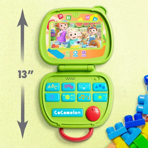 Miniatura 9 de CoComelon Just Play - Juguete para computadora portátil para niños, luces, sonidos y música, fomenta el reconocimiento de letras, números, formas
