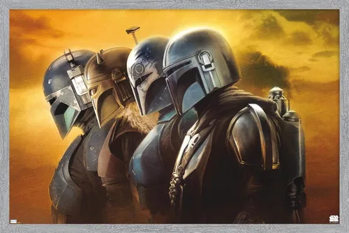 Miniatura 16 de Trends International Star Wars: The Mandalorian Season 3 - Póster de pared de cascos, 22.37 x 34.00 pulgadas, versión enmarcada en blanco