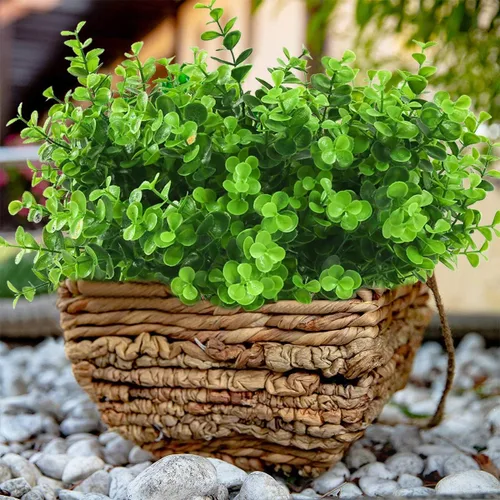 Miniatura 5 de Flores artificiales para exteriores, 8 paquetes de flores falsas resistentes a los rayos UV, flores sintéticas de plástico para exteriores, plantas