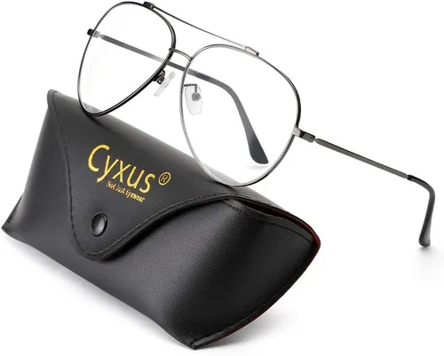 Miniatura 4 de Cyxus Davos French Ma-con Style Aviator Glasses Blue Light Blocking Eyeglasses for Computer UV Protection Anti Eyestrain 8805