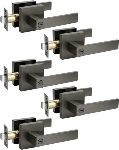 Miniatura 167 de KNOBWELL - Juego de cerradura con 1 picaporte resistente para puertas de una cara, ideal para puertas interiores reversibles, 0.93 libras