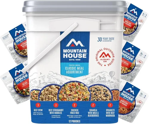 Miniatura 11 de Mountain House Emergency Meal Assortment Kits, Freeze-Dried Survival Food Kit for Disaster Preparedness & Long-Term Storage, 30-Year Shelf Life